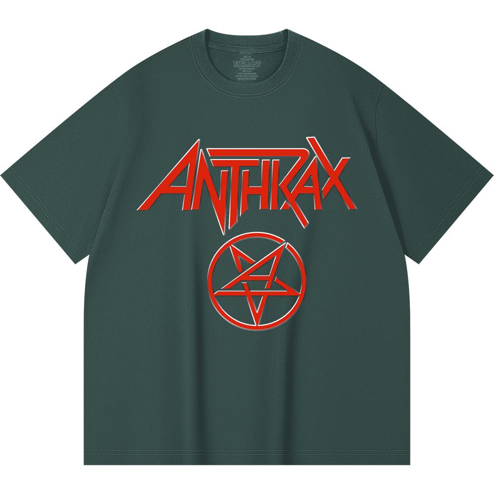 Хлопковая футболка плотностью 230 г/м² 100% Хлопок Heavy Metal Футболка с принтом рок-группы Популярная музыка Унисекс Тяжелая хлопковая футболка