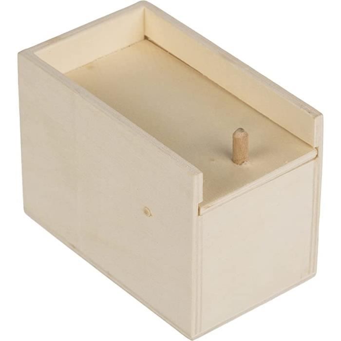 Jeu de farce Araignée en boîte en bois - AMOUNE - Réutilisable - Marron