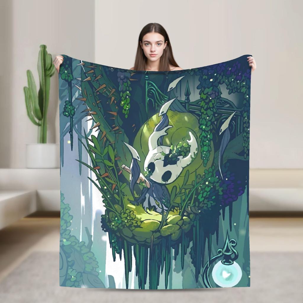 Hollow Knights Super Warm Blanket Girls Boys Plush Bedding Throws Print Couch Chair Flannel Bedspread Sofa Bed Cover