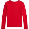 Polo Ralph Lauren Футболка с принтом логотипа «Мишка Тедди» с длинным рукавом Детские топы Красный 313952134-002