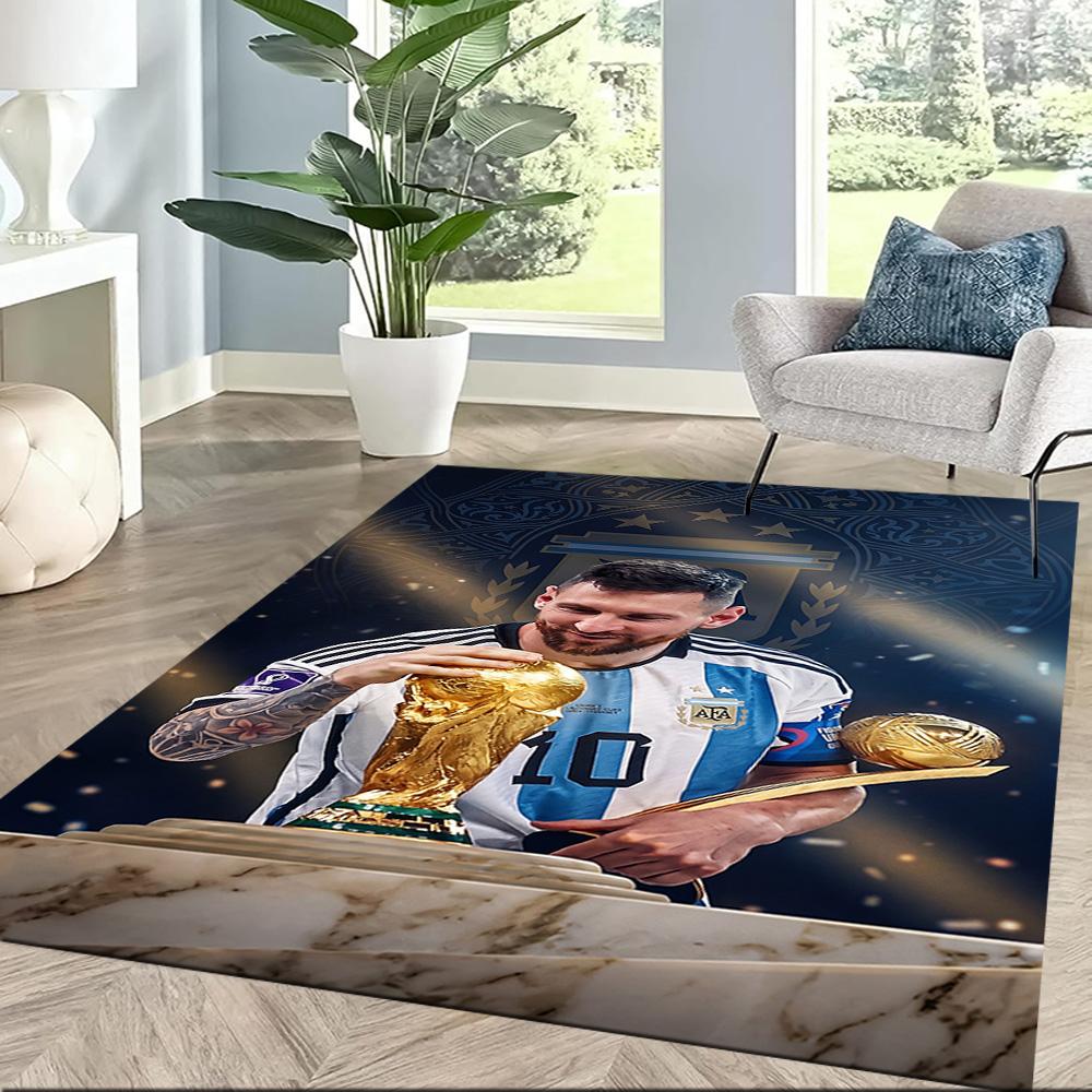 Messi 342 Area Rug Suitable for Balcony Living Rooms Entryway Playrooms Antislip Carpet Office home decor Gift for Festivals