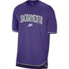 Футболка Dri-Fit Nba Sacramento Kings Hardwood Classic Удобная с круглым вырезом и коротким рукавом Мужская Топы Фиолетовая FZ0145-504