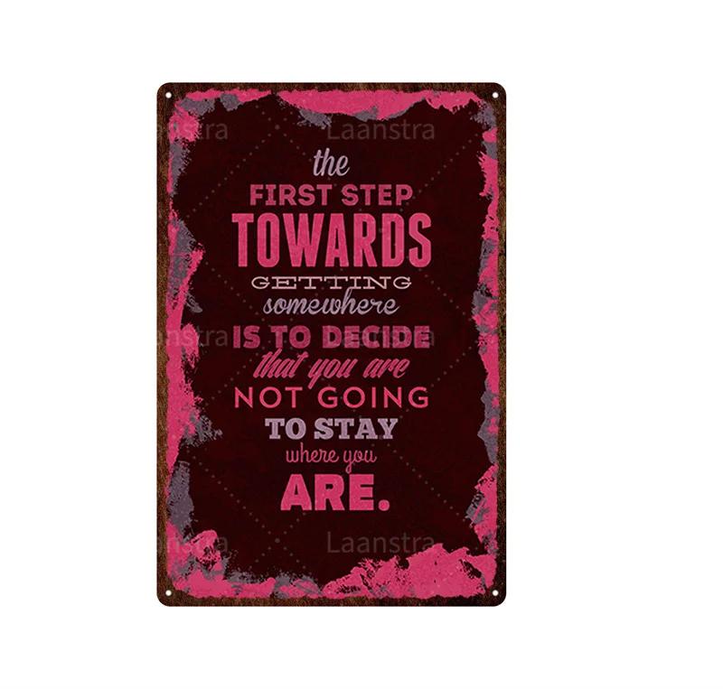 Clear Family Rules Vintage Tin Painting Inspirational Sentence Metal Signs Plaque Wall Decor Poster Home Decoration Accessories