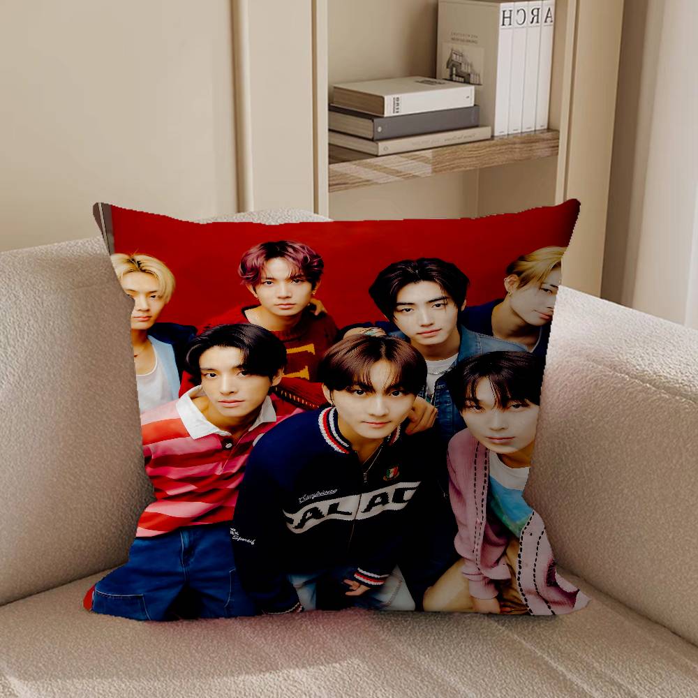 K-Korean Group E-ENHYPENS Pillow Case Removable Washable Cushion Cover – All-Season Soft Linen