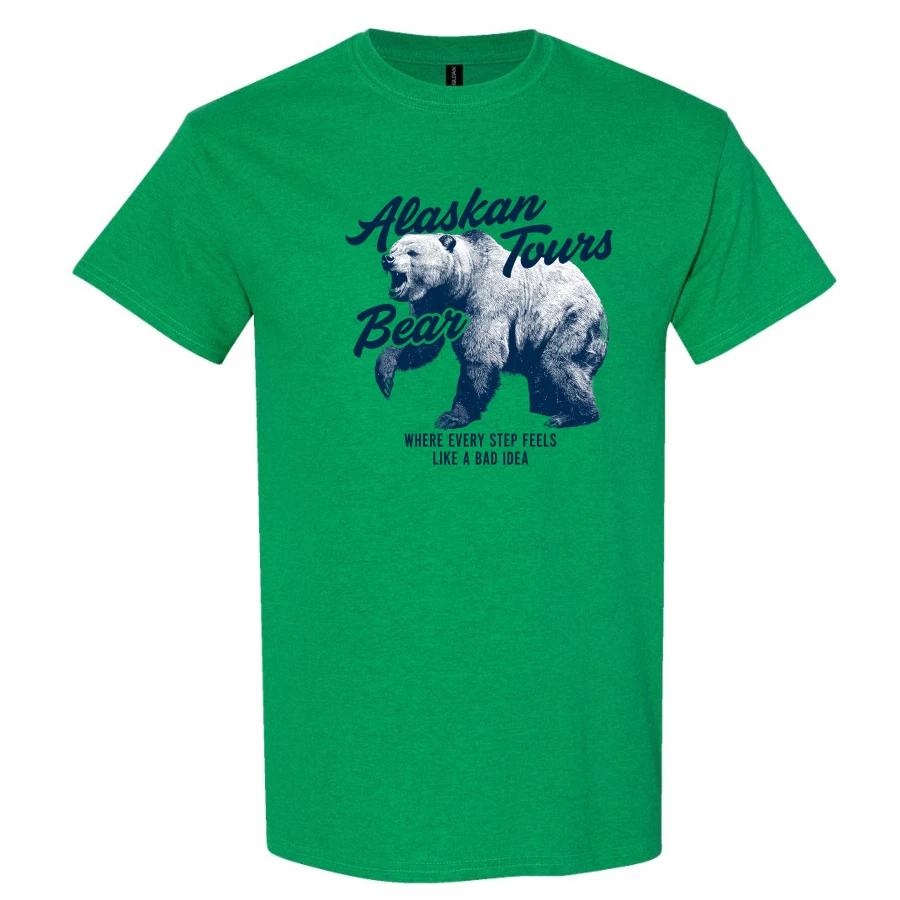 Alaskan Tours Bear T Shirt Like a Bad Idea Funny Vintage Alaska Travel Tee Gift