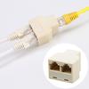 1 To 2 Way Cat6/5/5e RJ45 Female Dual Lan Ethernet Network Splitter Adapter