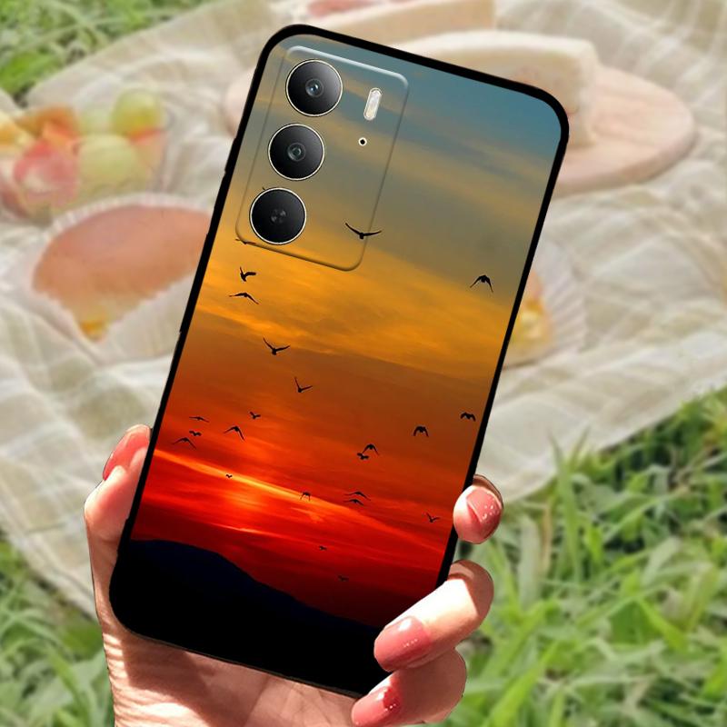 Чехол для Realme C75 Ударопрочный ТПУ Силиконовый Чехол для Телефона Для Oppo Realme C75 4G Fundas Бампер Чехол Модный Мягкий Защитный Корпус