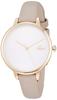CANNES Men's Quartz Watch - White Leather Strap, Stainless Steel Case, Elegant Everyday Design, 2-Yr Warranty
