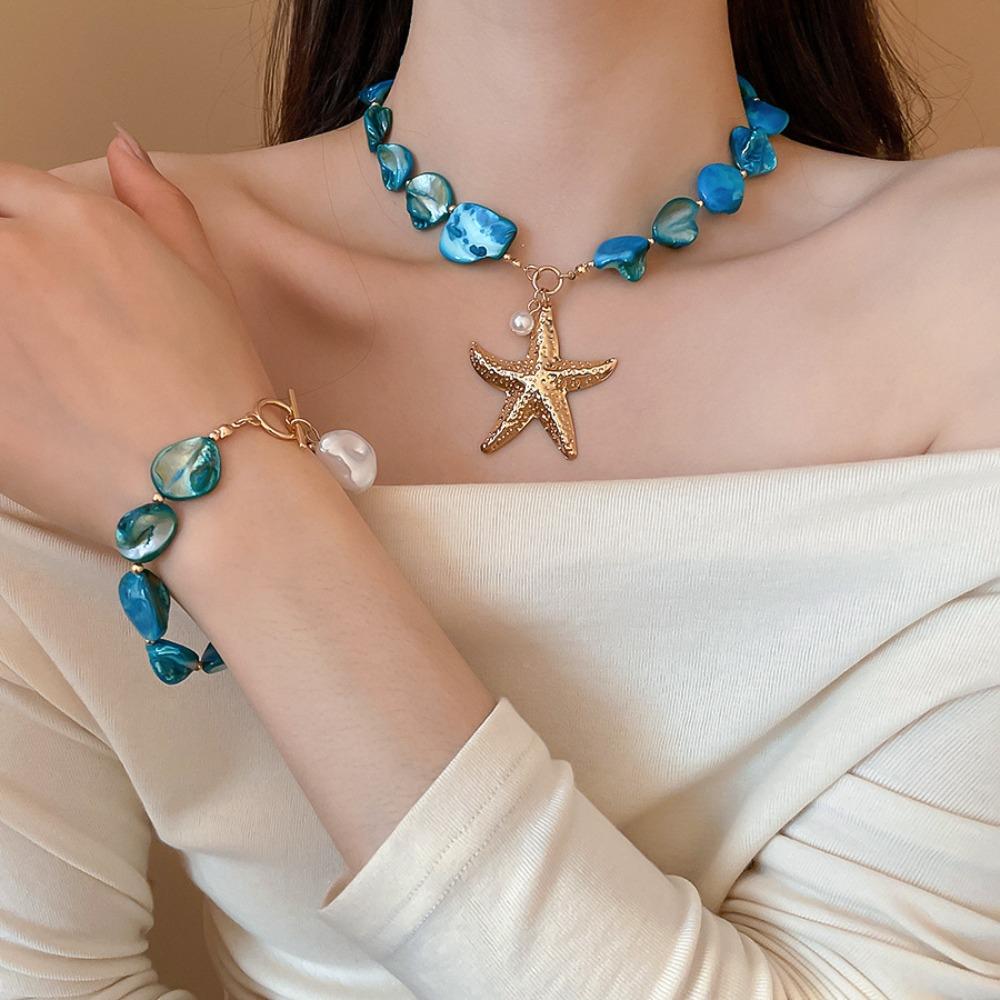 Имитация жемчуга Богемские ракушки бусины браслет украшения натуральные раковины пляжные серьги повседневные