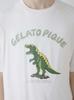 Gelato Pique HOMME Dinosaur PMCT251987 OWHT M One-Point T-Shirt Men's