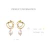 Yhpup Fashion Charm Geometric Drop Natural Pearl Earrings Korean Fashion Minimalist Exquisite Earrings Jewelry for Women Gift