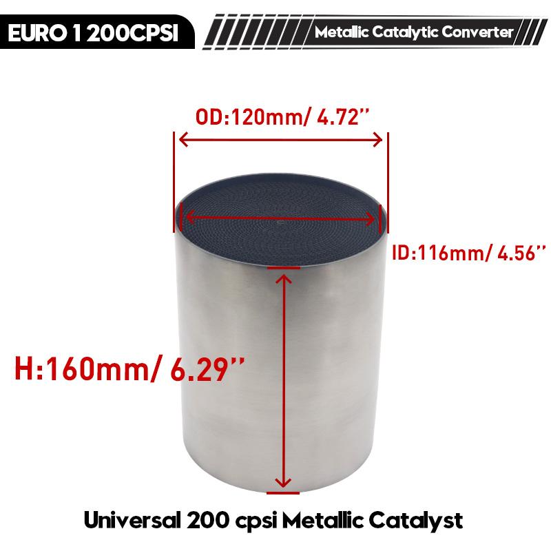114X100 мм 200CPSI высококачественные фильтр-пакеты для каталитического нейтрализатора потока, универсальный металлический сотовый каталитический нейтрализатор, металлический катализатор