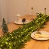 Artificial Pine Garland Realistic Faux Norfolk Pine Garland Real Touch Winter Greenery Garland for Christmas Table Mantle Wall Fireplace Decor