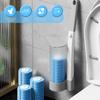 Disposable Toilet Brush Cleaning Kit Multifunctional Wall-mounted Toilet Cleaner No Drilling Sticky Home Bathroom Cleaning Tools