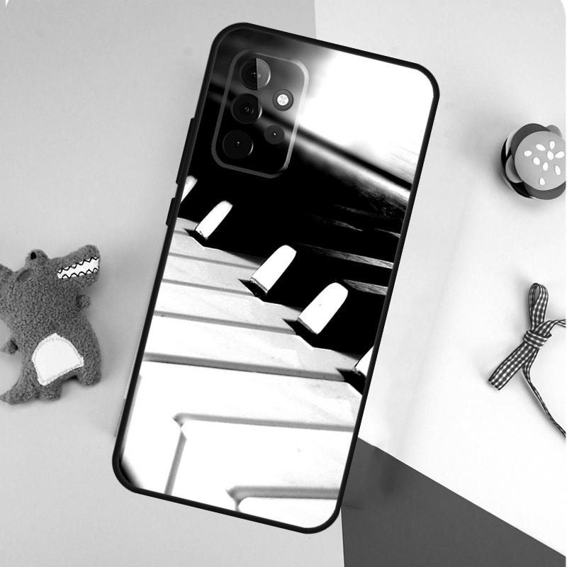 Музыкальные клавиши пианино для Samsung Galaxy A53 A33 A13 A54 A34 A14 A55 A35 A15 A05 A06 A16 A22 A32 A52 Чехол для телефона