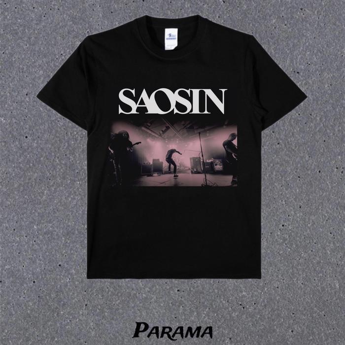 Футболка с коротким рукавом Saosin Band Live In Concert Унисекс Концерты-5XL Репринт SG720 Унисекс Футболка