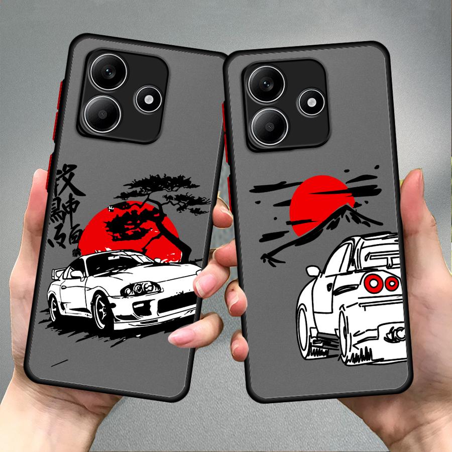Чехол для телефона JDM Car Funda Back для Xiaomi Redmi Note 14 A4 14C 13 Pro Plus 12 13C 11 10 9S