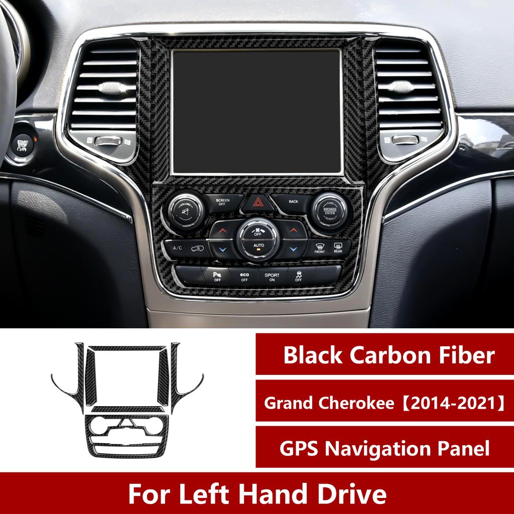 Углеродное волокно для Jeep Grand Cherokee 2011 года, аксессуары, приборная панель, GPS-навигация, крышка компакт-диска, центральная консоль