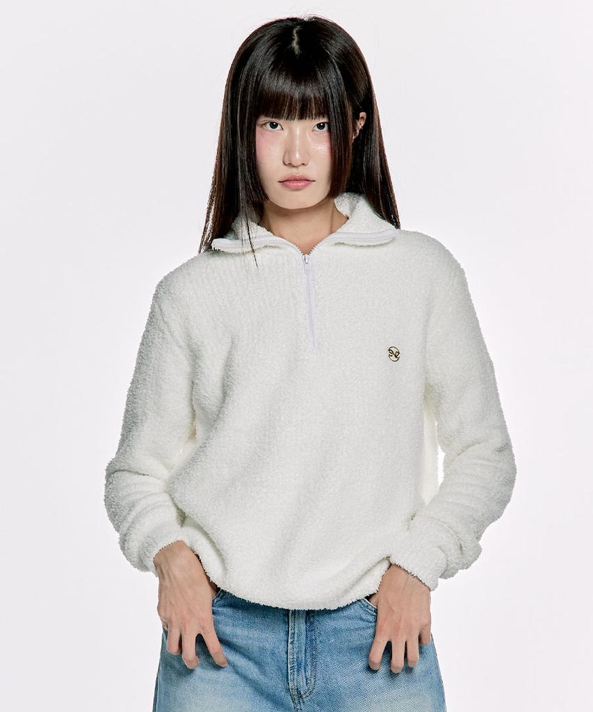 SNUZY Re-Tactel Half-Zip White (Sustainable)