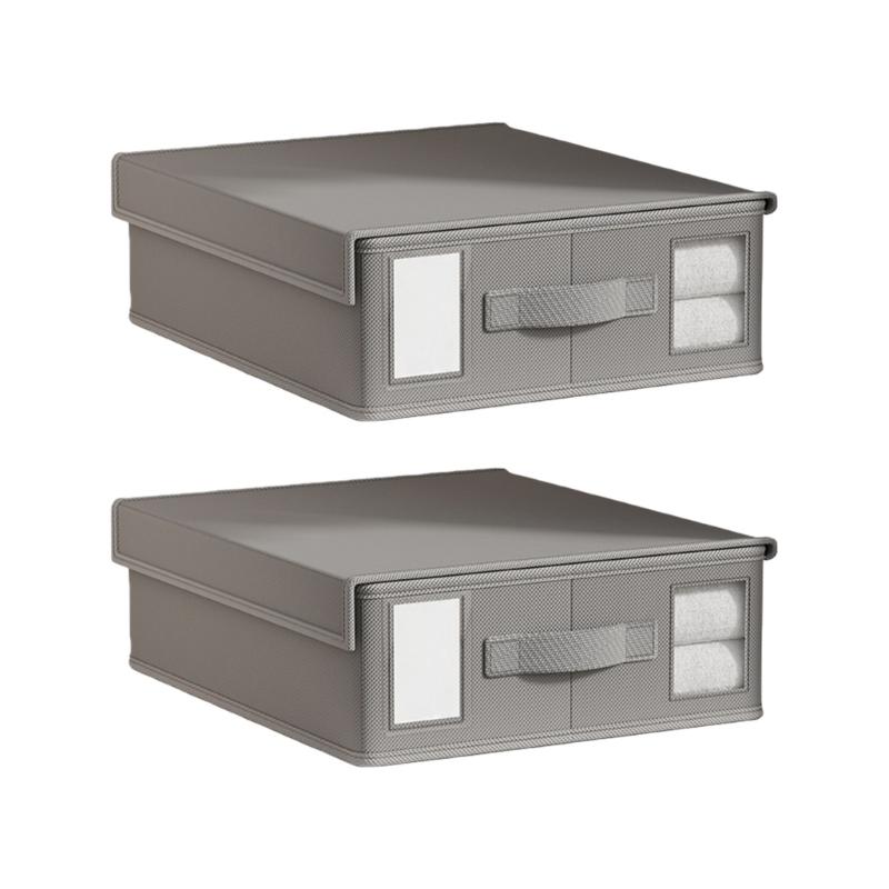 Дышащий Нетканый Материал Контейнер для Постельного Белья Органайзер для Постельного Белья С Пылезащитной Крышкой И Прозрачным Окном