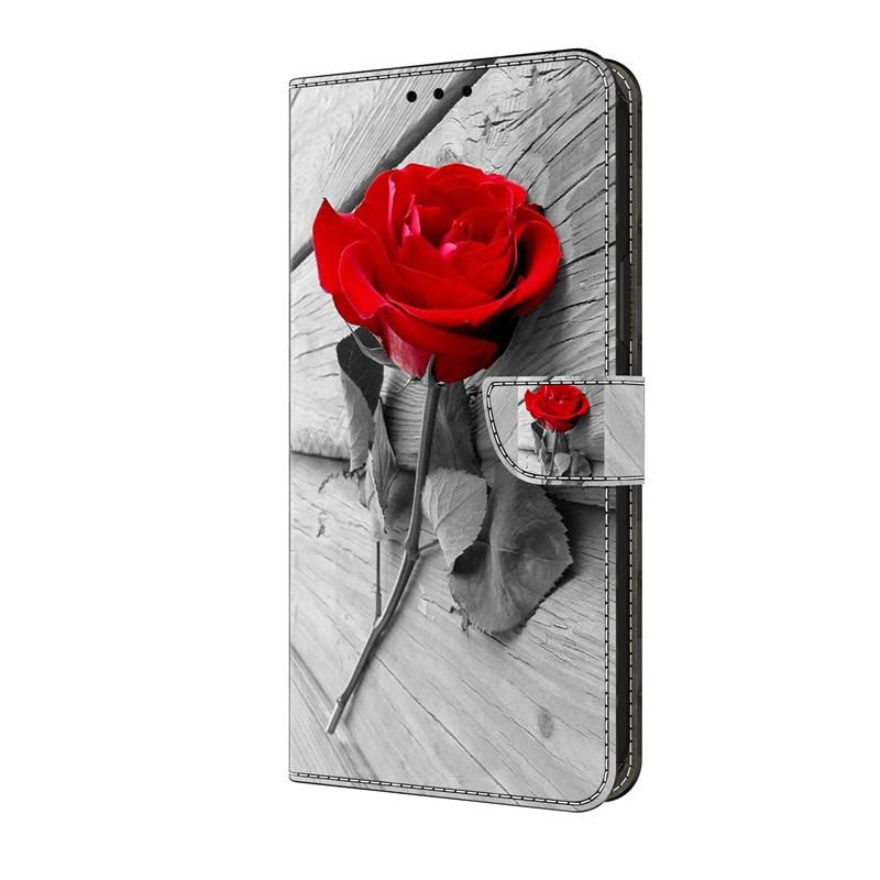 Чехол-кошелек Edge60Pro/Edge60 Fusion с рисунком Розы для Moto G86 G56 G85 G55 G35 G05 G84 G54 G34 G24, задняя крышка из кожи