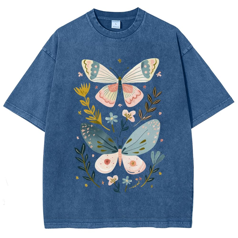 Винтажная модная новая женская футболка с принтом бабочек Lucky Y2k, 100% чистый хлопок, мягкая и удобная, для повседневной носки