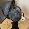 Ретро Сплайсинг Модная Текстура Сумка Весна И Лето Универсальная Наплечная Сумка-Мессенджер Маленькая Круглая Сумка Женская
