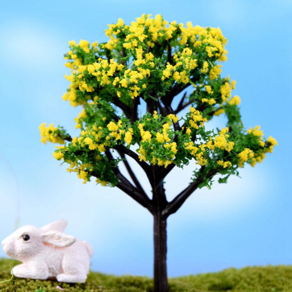 Пластиковые поделки, аксессуары для украшения дома, милые деревья для миниатюрного садового украшения, кукольный домик, горшок для растений, поделки своими руками