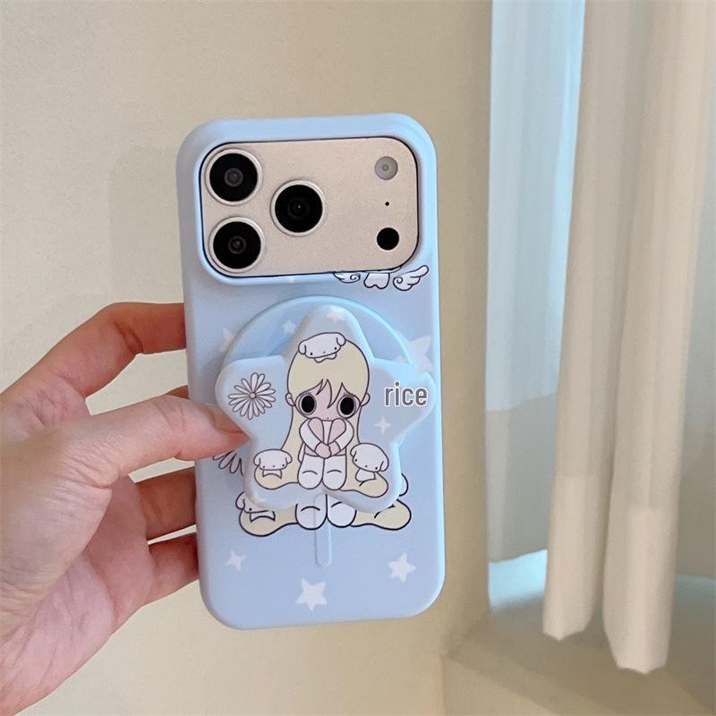 Магнитный чехол для телефона с собакой Сяоюй с большой головой для iPhone 17/16 Pro Max/15 Pro - Звездная версия Япония Корея
