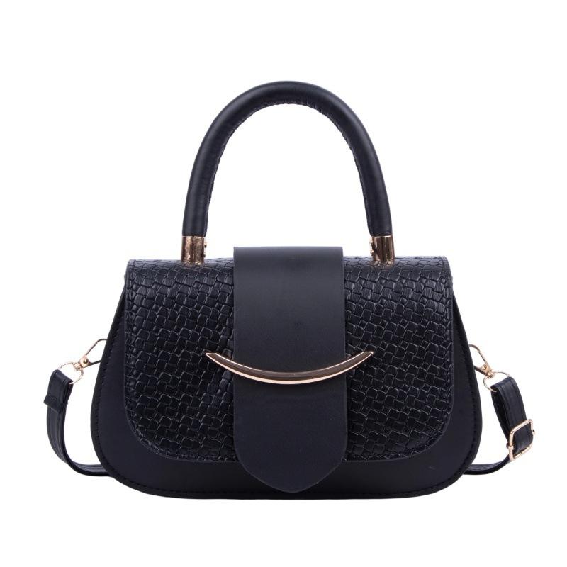 Fashionable Woven Pattern Small Square Bag For Women, Versatile Handbag, Niche Shoulder Crossbody Saddle Bag