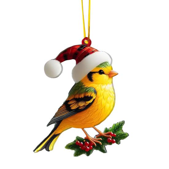 Yousheng 2D Акриловое Рождественское Украшение Милый Плоский Белый Медведь/Осьминог/Попугай Животное Подвеска на Зеркало Заднего Вида Автомобиля Аксессуары для Интерьера Автомобиля для Окна Стены