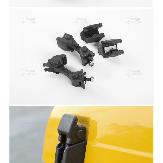JIDIXIAN A Pair Black Car Engine Hood Latch Catch Lock Cover for Jeep Wrangler TJ 1997-2006 ABS Car Exterior Accessories
