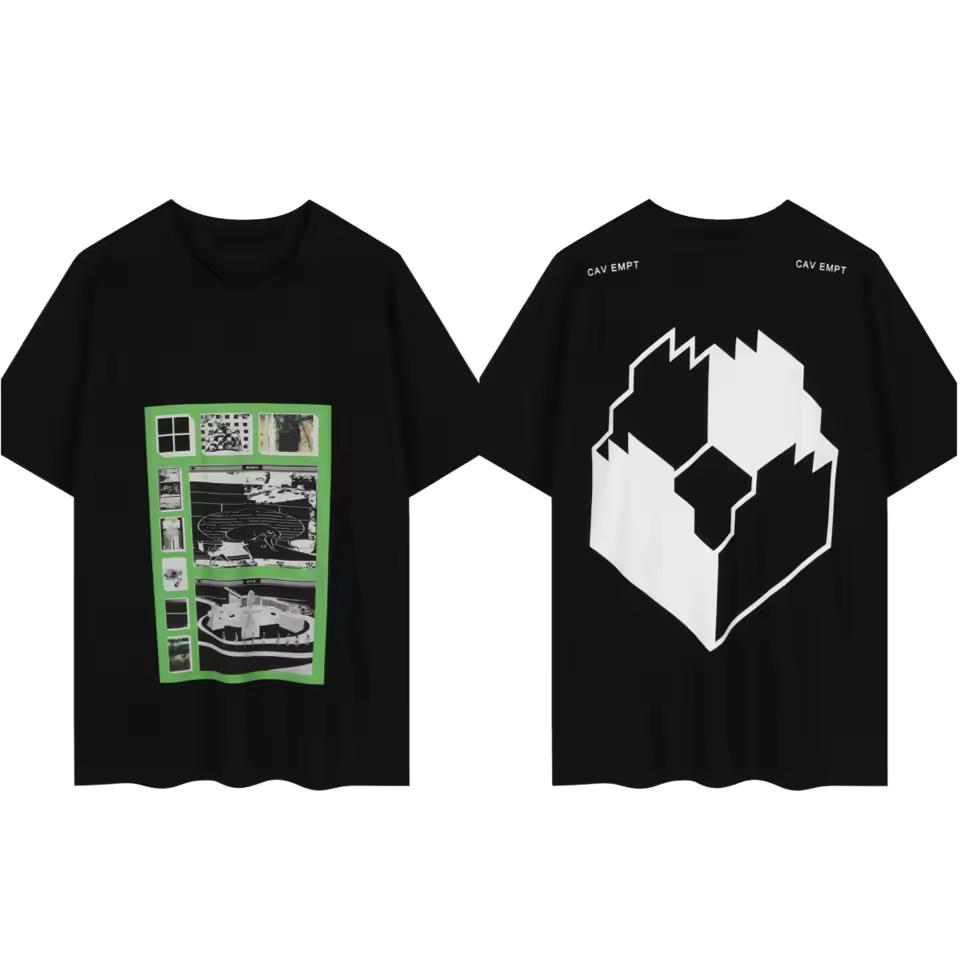 2026 New LIFE CAVE 2026 MPT Daily Tide CE Cotton Short-Sleeve Retro Trendy Printed Loose Couple T-Shirt for Men and Women Summer