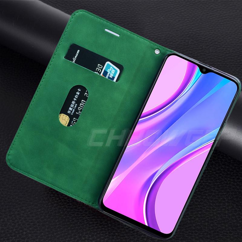Чехол для Xiaomi Redmi 9, матовый кожаный магнитный кошелек, откидной силиконовый чехол для телефона для Xiaomi Redmi 9A 9C 9 AC, роскошный держатель для карт, мягкий чехол, чехлы