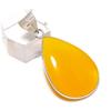 Yellow Onyx Gemstone Handmade 925 Sterling Silver Jewelry Pendant 1.77" N9p78