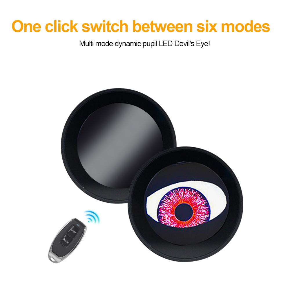 12В-36В Фара с дьявольским глазом, динамические фары дьявольский глаз с регулируемым рисунком глаза для автомобиля, мотоцикла