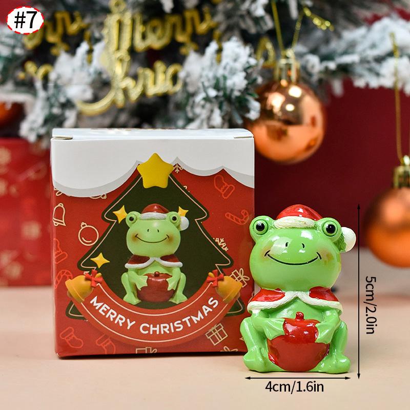 Christmas Decorations Resin Miniature Figurines Mini  Santa Claus Snowman Xmas Tree For Xmas Goodie Bag Fillers Party Favors