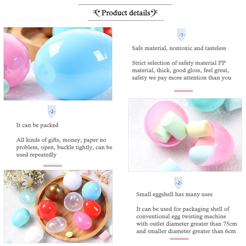 Toys Accessories Add Treats Decoration Easter Decor Party Decor Plastic Fillable Egg Easter Eggs