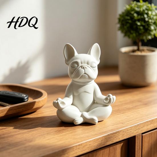 Подставка для очков 3D-печать Бульдог Подставка для очков Креативная Собака-медитатор Устойчивая Персонализированное украшение для стола Настольное украшение для очков