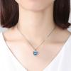 S925 Серебряный кулон для женщин Ocean Heart Love подвеска костяная цепочка кулон ожерелье для женщин