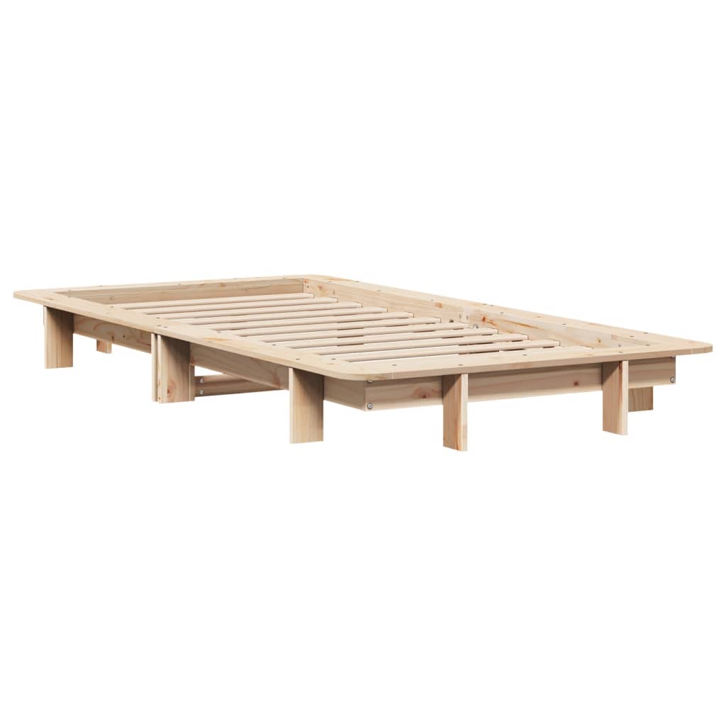 Vidaxl Rama Łóżka Bez Materaca, 75X190 Cm, Lite Drewno Sosnowe