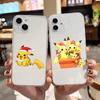 Чехол E-55 Christmas Pokemon для iPhone 7 8 11 12 13 14 15 16 Pro Max Plus Mini Xiaomi Redmi A3 9A 9C 10A 10C 13C Note 9 11 Realme Narzo C30 C55