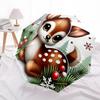 1pc Winter Deer Automatic Folding Umbrella   Compact 8 Rib Design, Durable Iron Frame for Travel, Outdoor,  a0920084