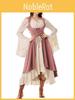 Женское платье в стиле пиратов эпохи Возрождения со вставками, винтажный стиль, для художественного фестиваля