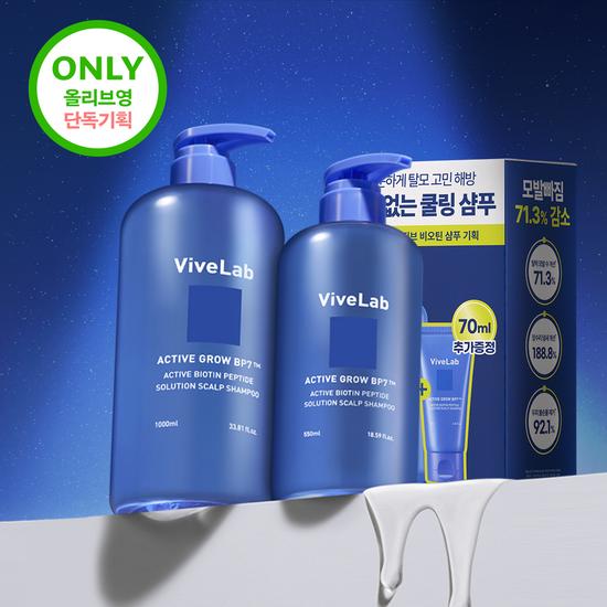ViveLab Active Biotin Peptide Solution Anti-Hair Loss Shampoo 550ml Promotion (+70ml Free)
