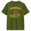 Футболка Impala Supernatural115 Ручная кладь В стиле Винчестеров Унисекс Хлопок Уникальные Футболки Круглый вырез Короткий рукав Одежда Подарок