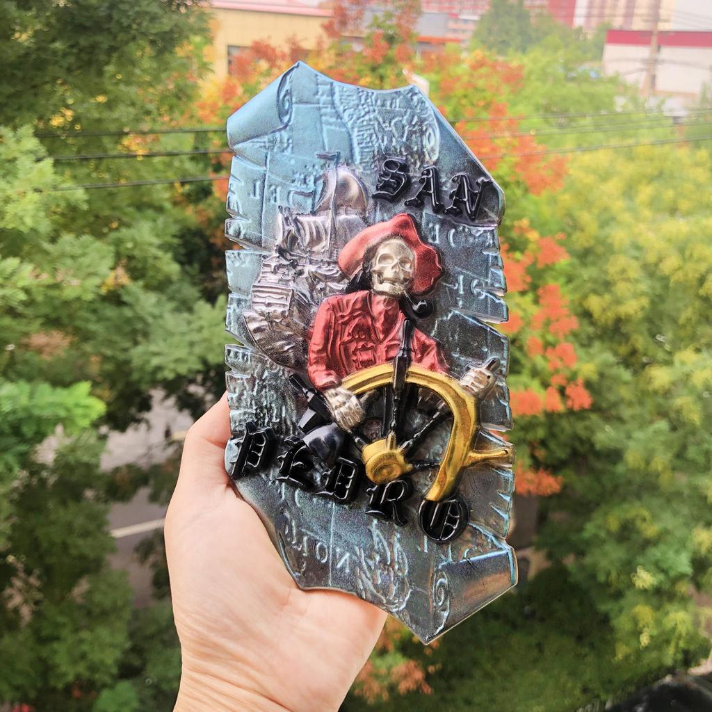 Силиконовая форма Скелет Карта сокровищ Пиратский череп Смола Украшения 3D Гипсовый рельеф Модель Эпоксидная смола Формы для литья