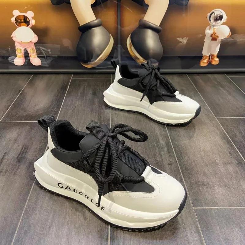 Fashion Men Thick Sole Elevated Shoes Season Comfortable Versatile Breathable Non Slip Sports Shoes Outdoor Travel Casual Shoes