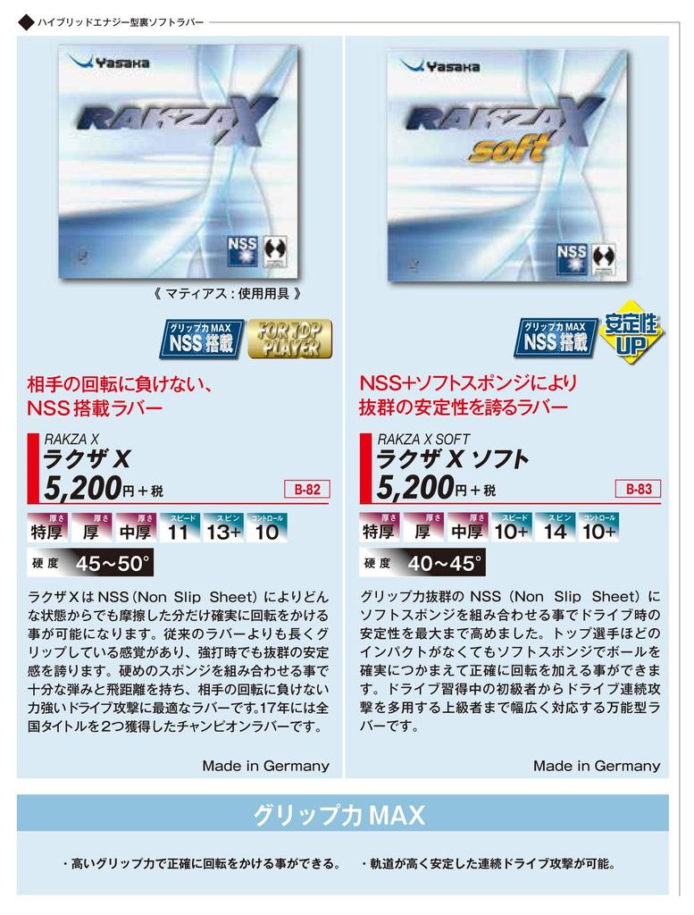 Накладка для настольного тенниса YASAKA Rakuza X 90 средней толщины B-82