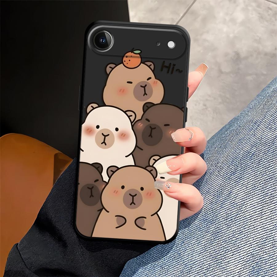Милый Капибара Funda Чехол для телефона для Apple iPhone 17 Pro Max 12 14 XR XS MAX 13 Air 11 16 15 Pro 7 8